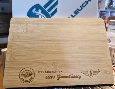 Zündapp Brotzeit Brett Lasergravur